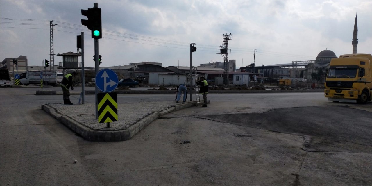 Sanayide kavşak düzenlemesi tamamlandı