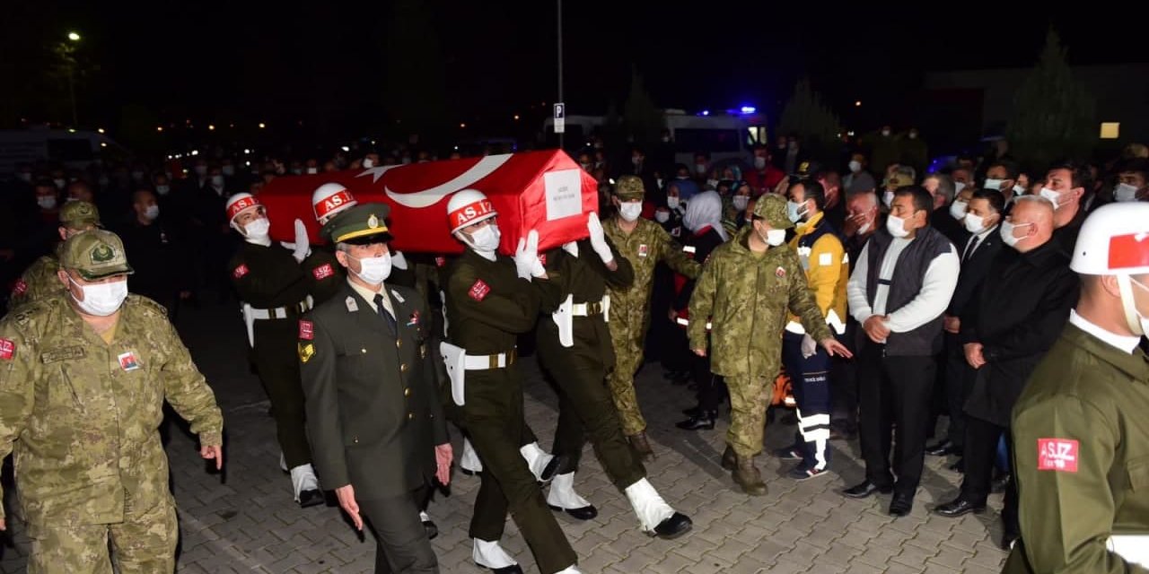 Şehidimizin naaşı Kahramanmaraş'a getirildi