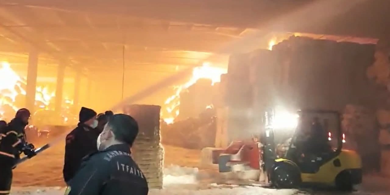 Kahramanmaraş'taki fabrika yangınından korkutan görüntüler gelmeye başladı