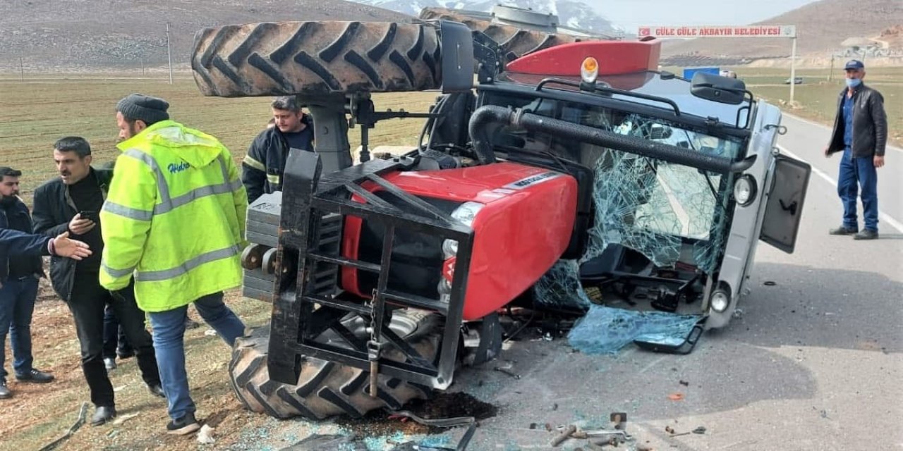 Kahramanmaraş’ta traktör devrildi