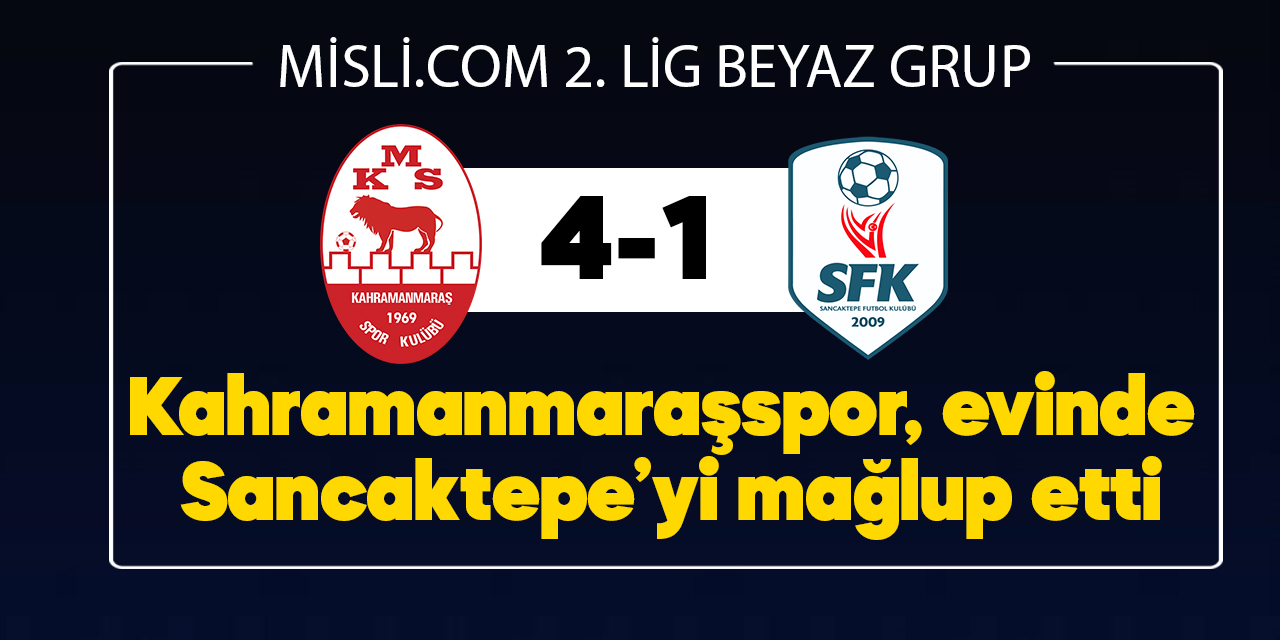 Kahramanmaraşspor 4-1 Sancaktepe Futbol Kulübü (MAÇ SONUCU)
