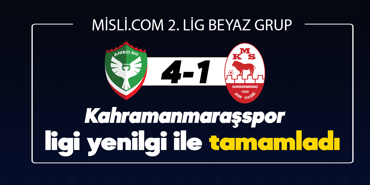 Amed Sportif 4-1 Kahramanmaraşspor (MAÇ SONUCU)