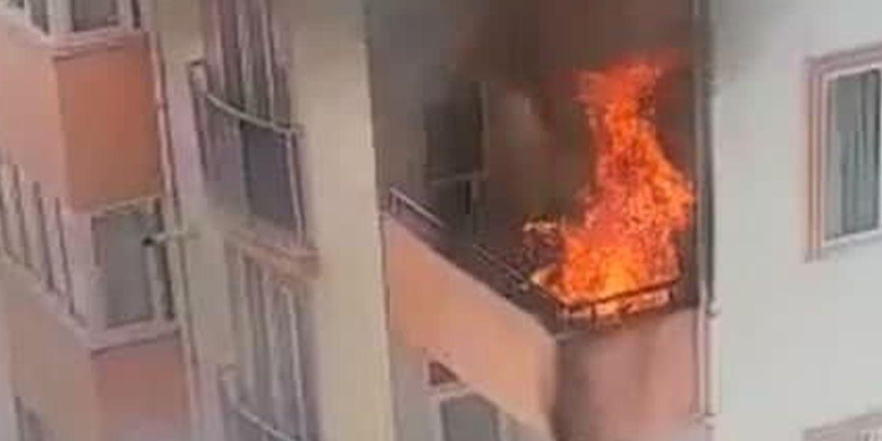 Kahramanmaraş’ta balkon yangını paniğe neden oldu
