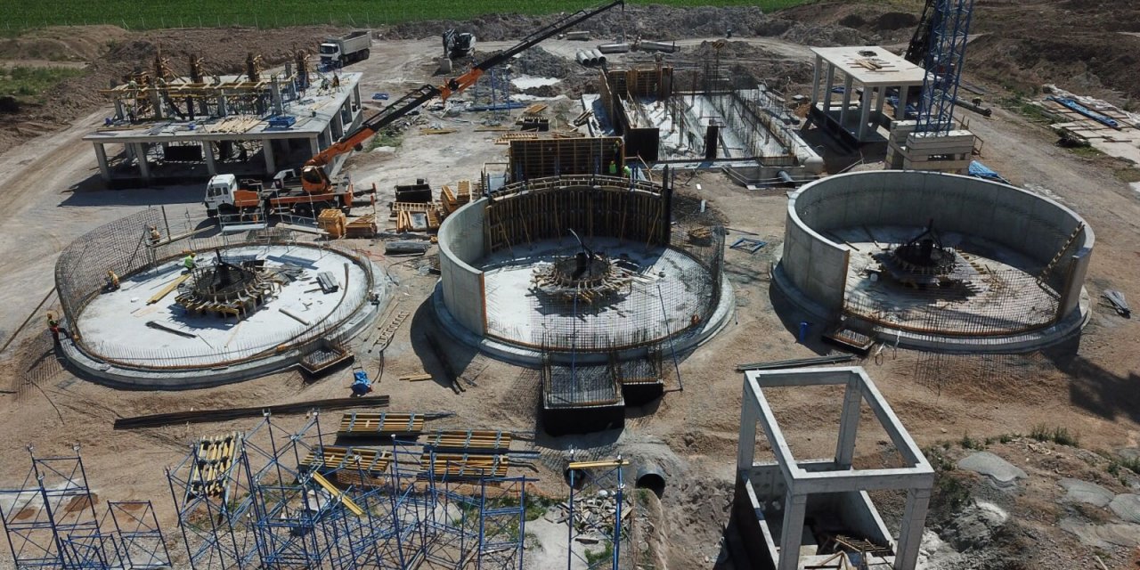 Elbistan Atık Su Arıtma Tesisi Hızla Yükseliyor