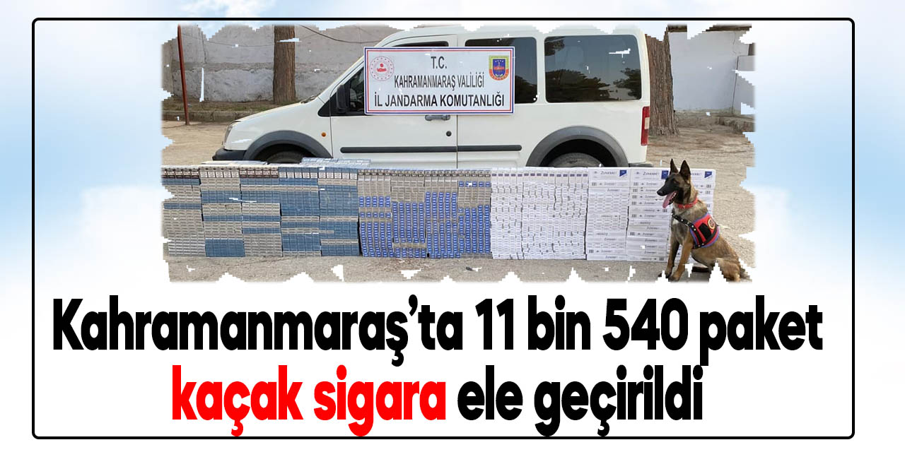 Kahramanmaraş’ta 11 bin 540 paket kaçak sigara ele geçirildi