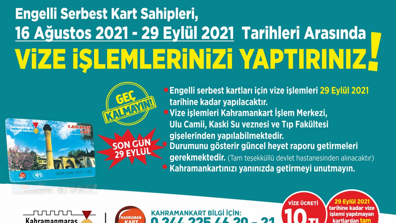 Serbest Kart’ta Vize Yenilemeleri Başlıyor!
