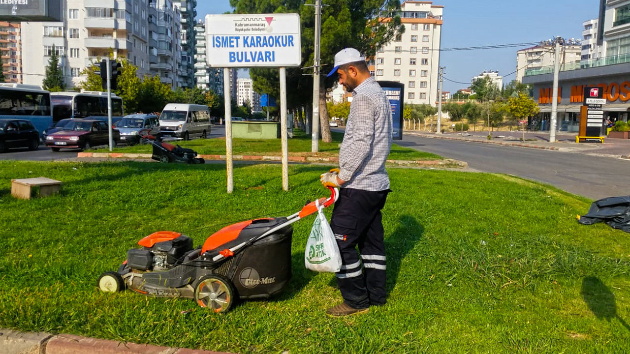 Büyükşehir’den yeşil alanlarda bakım çalışması
