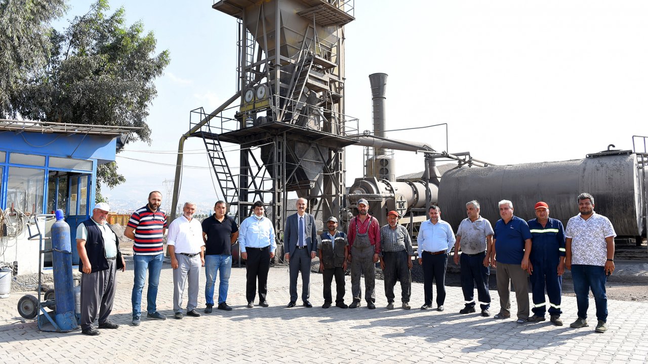 Başkan Okay Fen İşleri Şantiyesini Ziyaret Etti