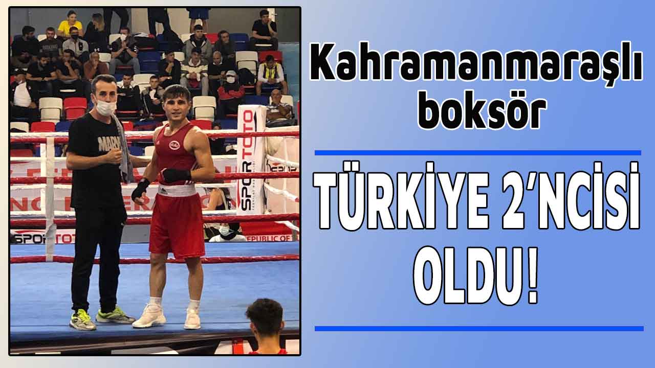 Kahramanmaraşlı boksör Türkiye ikincisi oldu