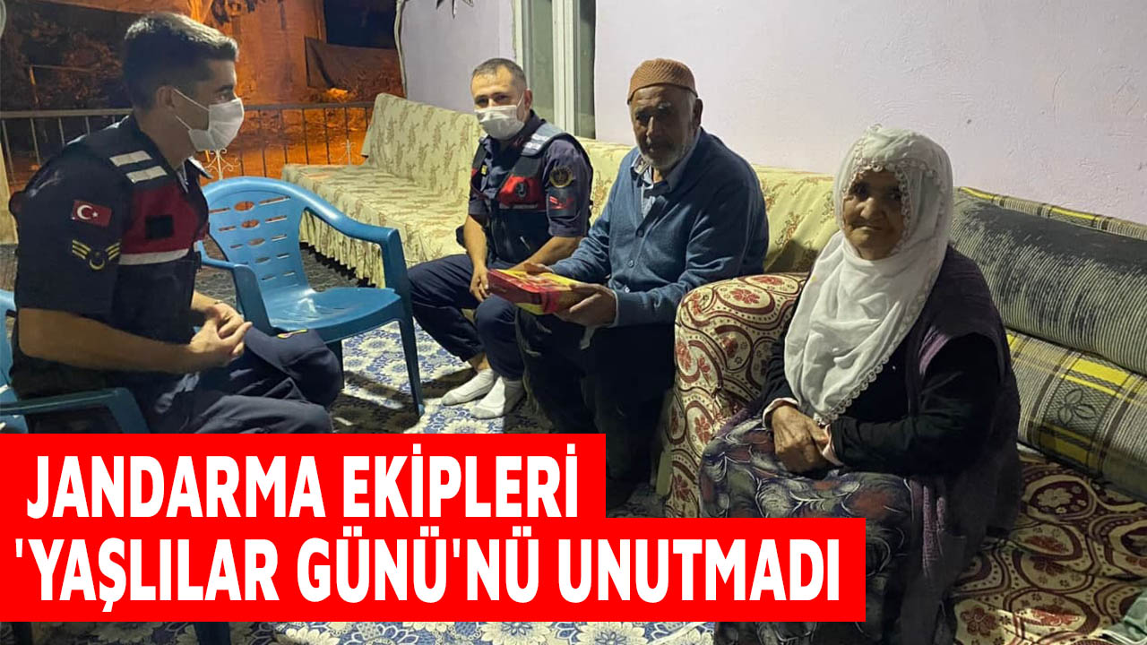 Kahramanmaraş'ta Jandarma ekipleri 'Yaşlılar Günü'nü unutmadı