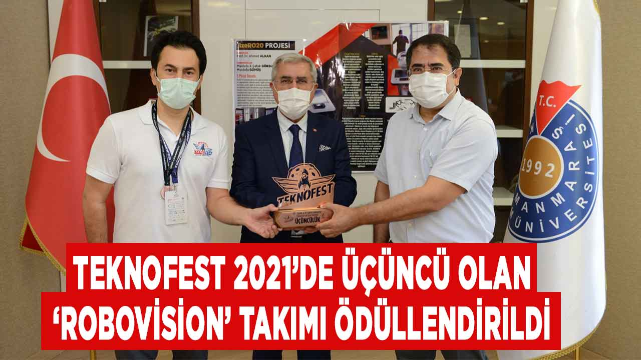 TEKNOFEST 2021’de üçüncü olan ‘RoboVision’ Takımı ödüllendirildi
