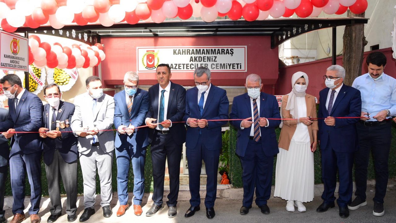 Kahramanmaraş Akdeniz Gazeteciler Cemiyeti’nin yeni bürosu hizmete açıldı