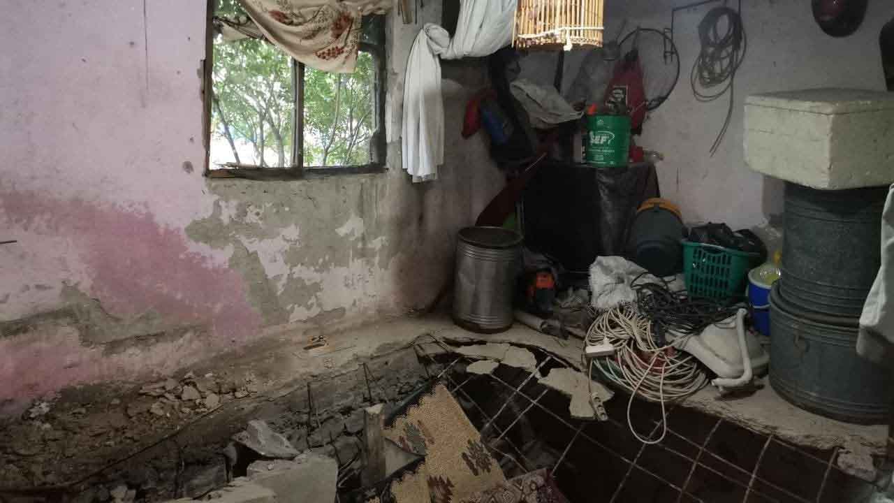 Kahramanmaraş'ta yaşayan ailenin yatak odası çöktü