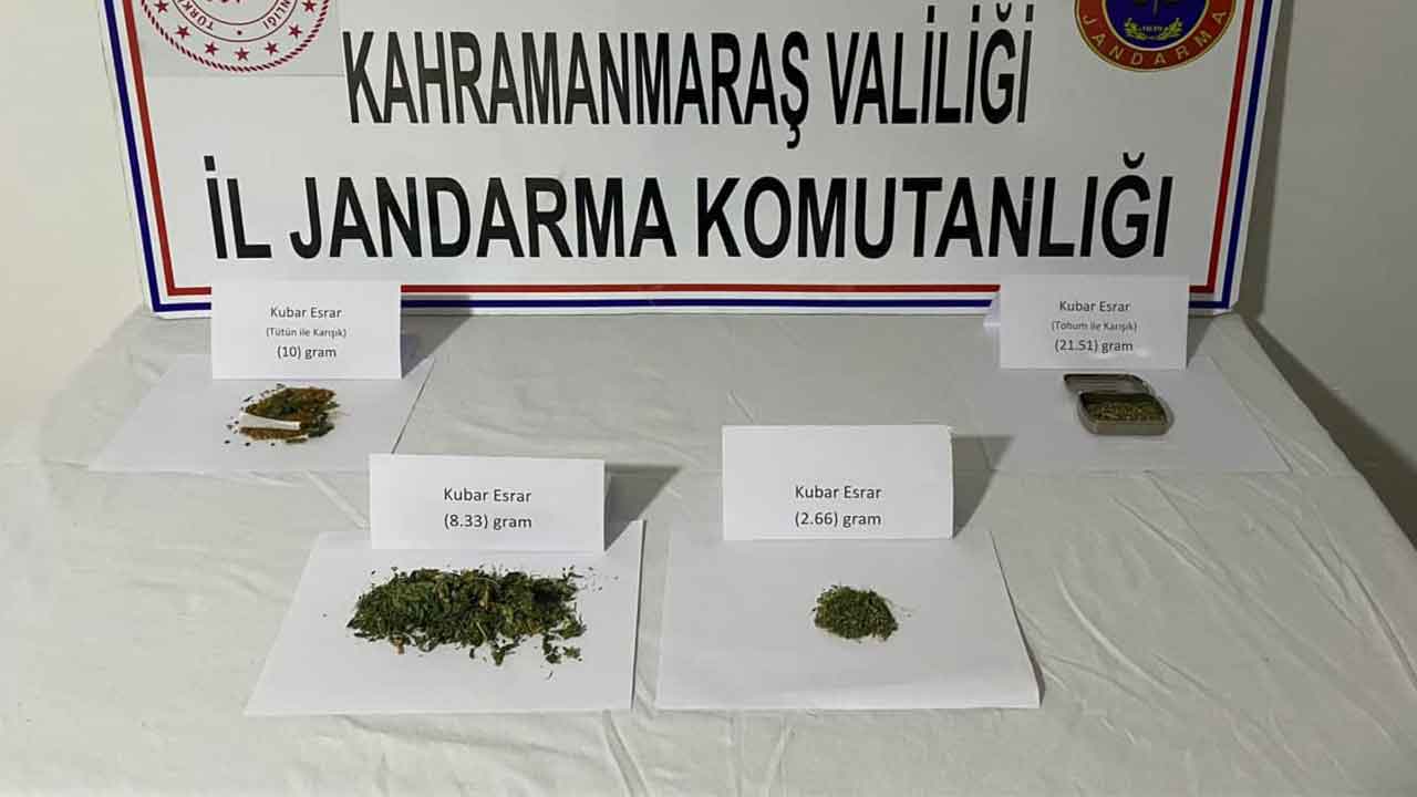 Kahramanmaraş'ta evinde uyuşturucu madde bulunduran 1 kişi gözaltına alındı
