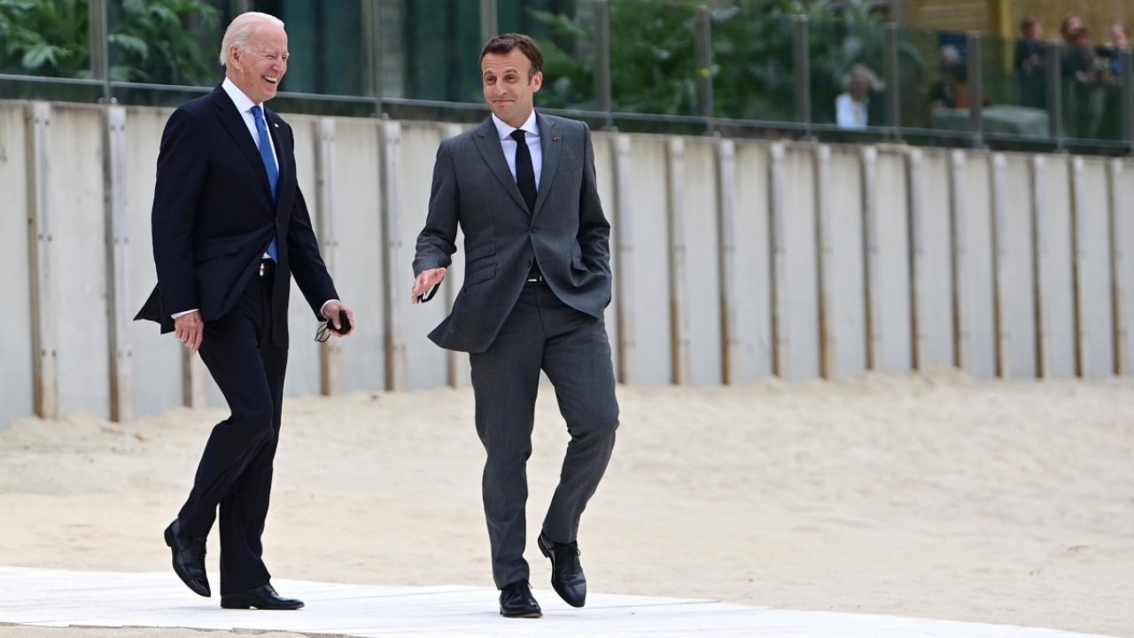 ABD Başkanı Biden, Fransa Cumhurbaşkanı Macron ile görüştü