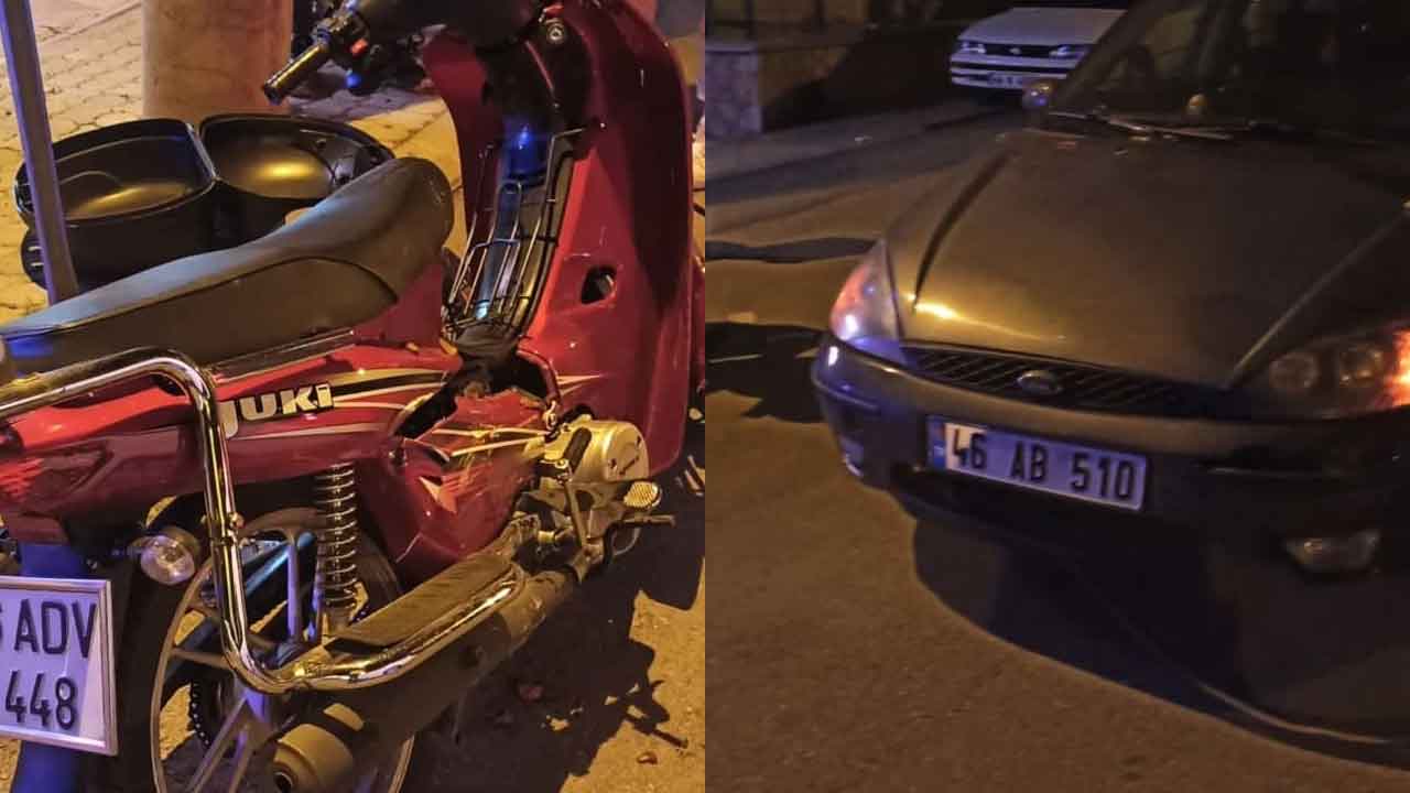 Kahramanmaraş'ta otomobil ile motokurye çarpıştı: 1 yaralı