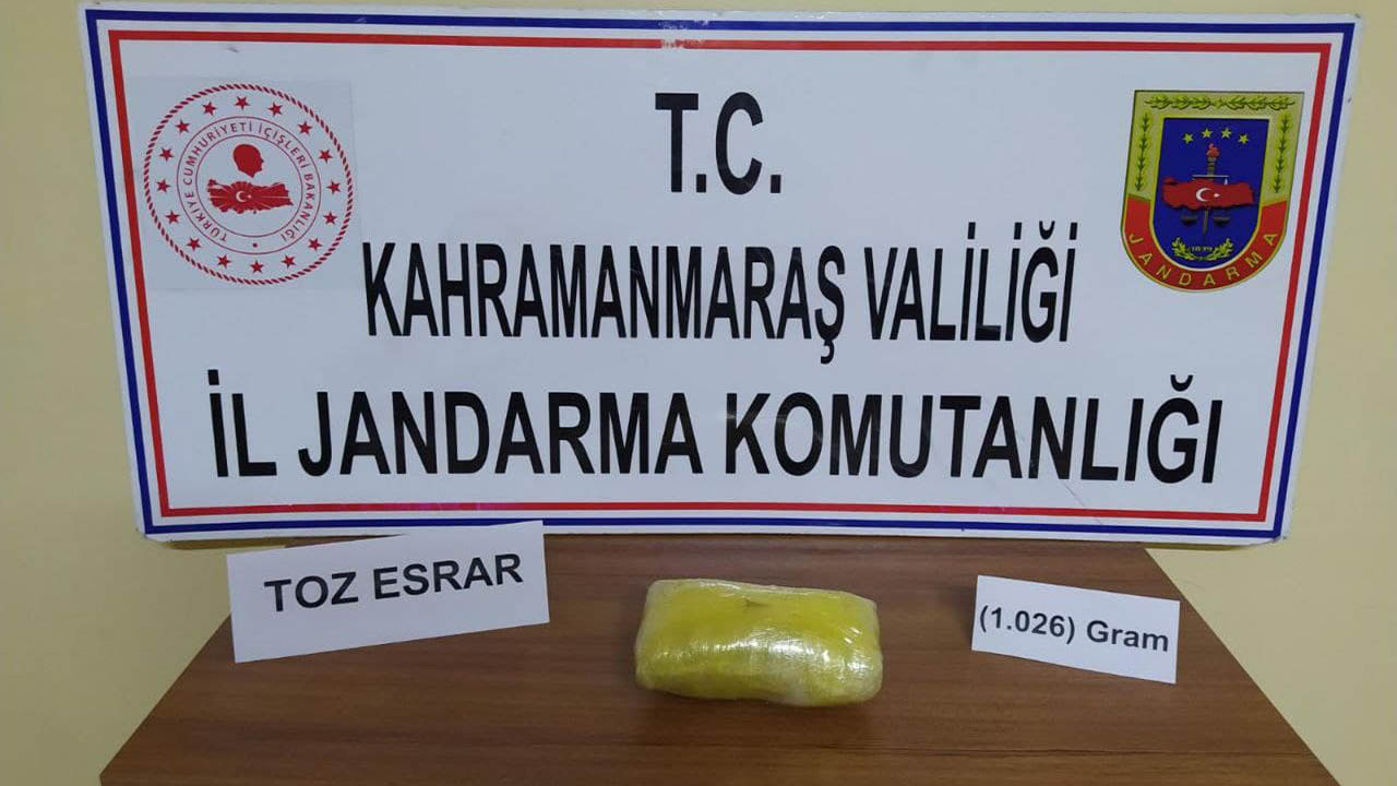 Kahramanmaraş'ta kontrol yapılan araçta uyuşturucu bulundu