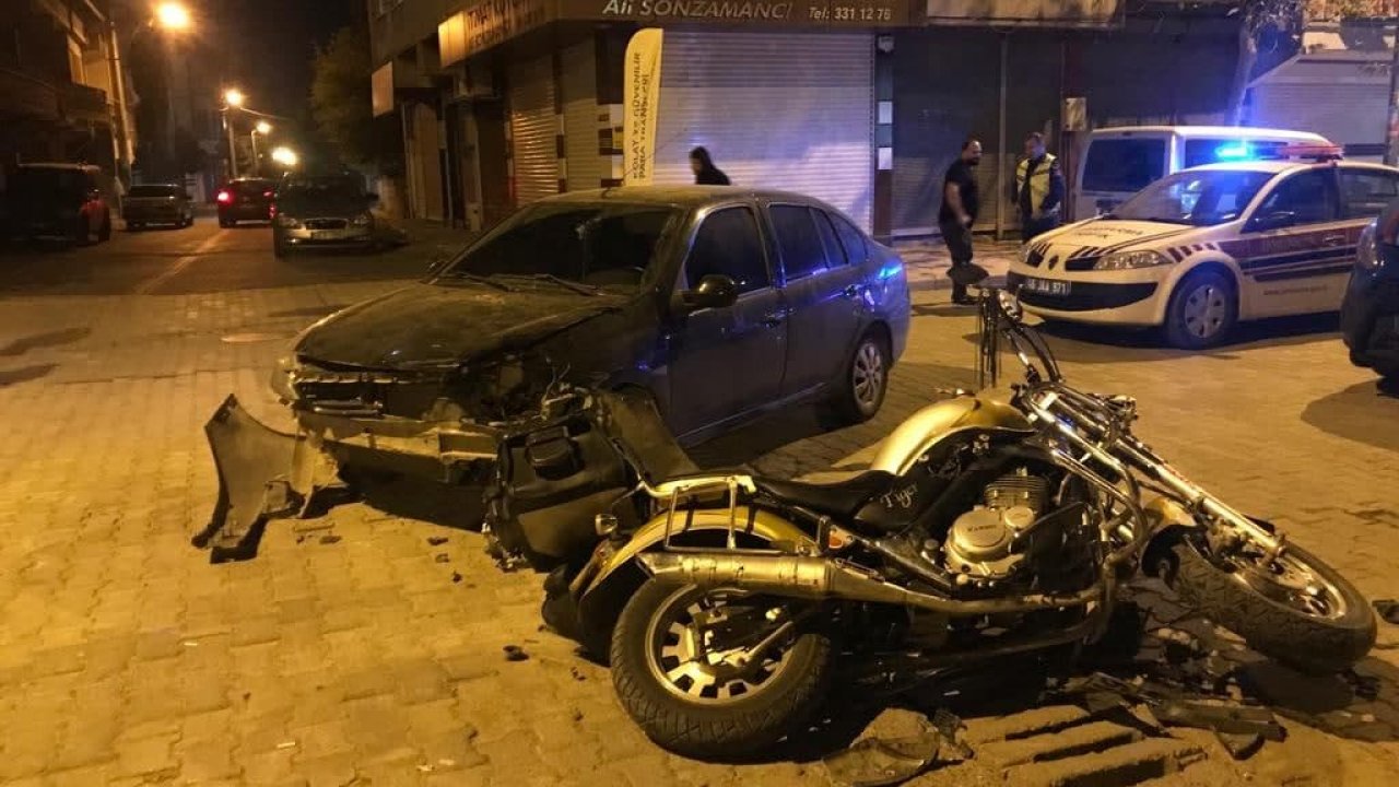 Kahramanmaraş'ta otomobil ile motosiklet çarpıştı