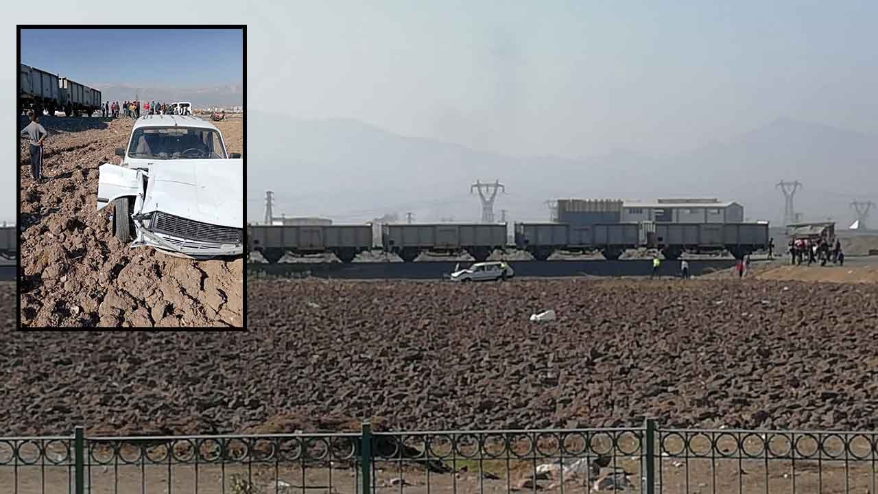 Kahramanmaraş'ta yük treni ile araba çarpıştı
