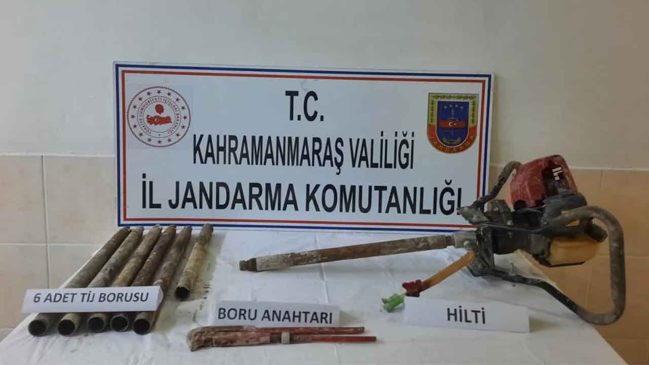 Kahramanmaraş'ta kaçak kazı yapan 2 kişi tutuklandı
