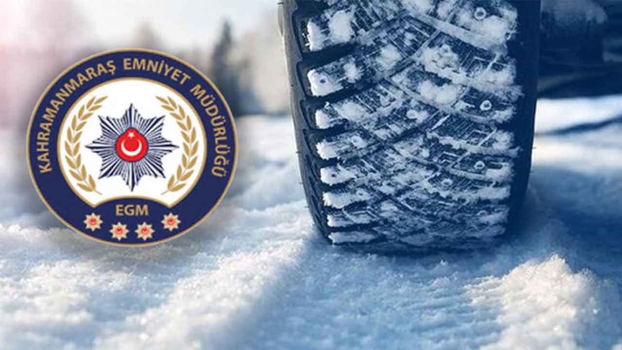 Kahramanmaraş Emniyeti ‘Kış Lastiği Kullanımı’ esasları hakkında bilgilendirme yaptı