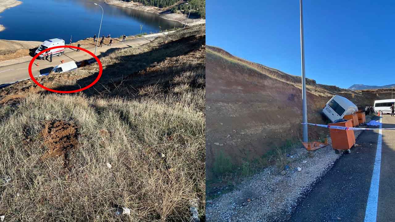 Kahramanmaraş’ta hafif ticari araç uçuruma yuvarlandı: 1 ölü