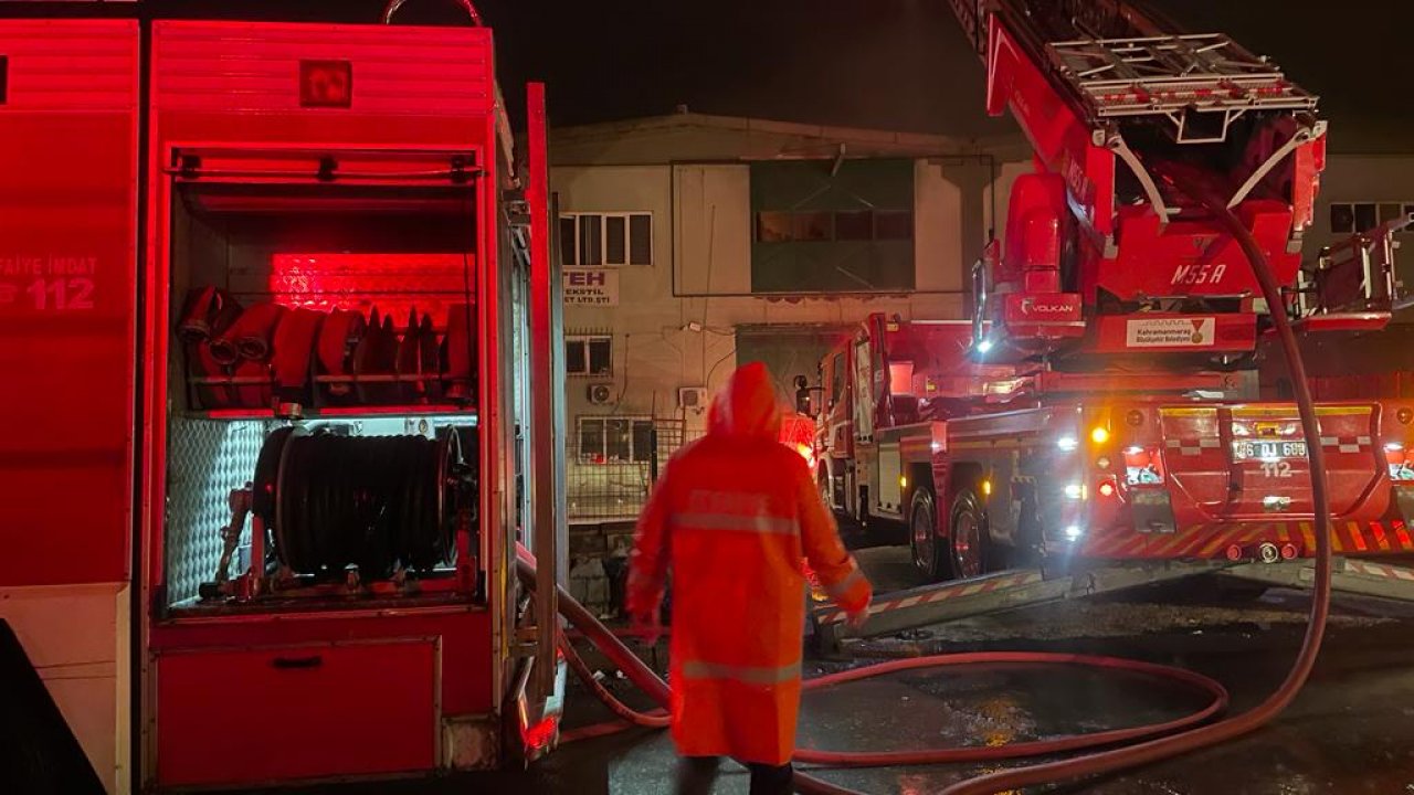 Kahramanmaraş'ta Tekstil fabrikasında çıkan yangın söndürüldü 