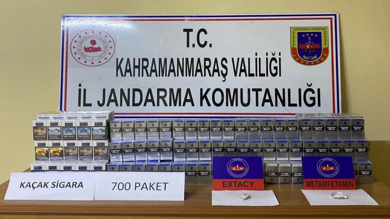 Otomobilde uyuşturucu ve kaçak sigara bulundu