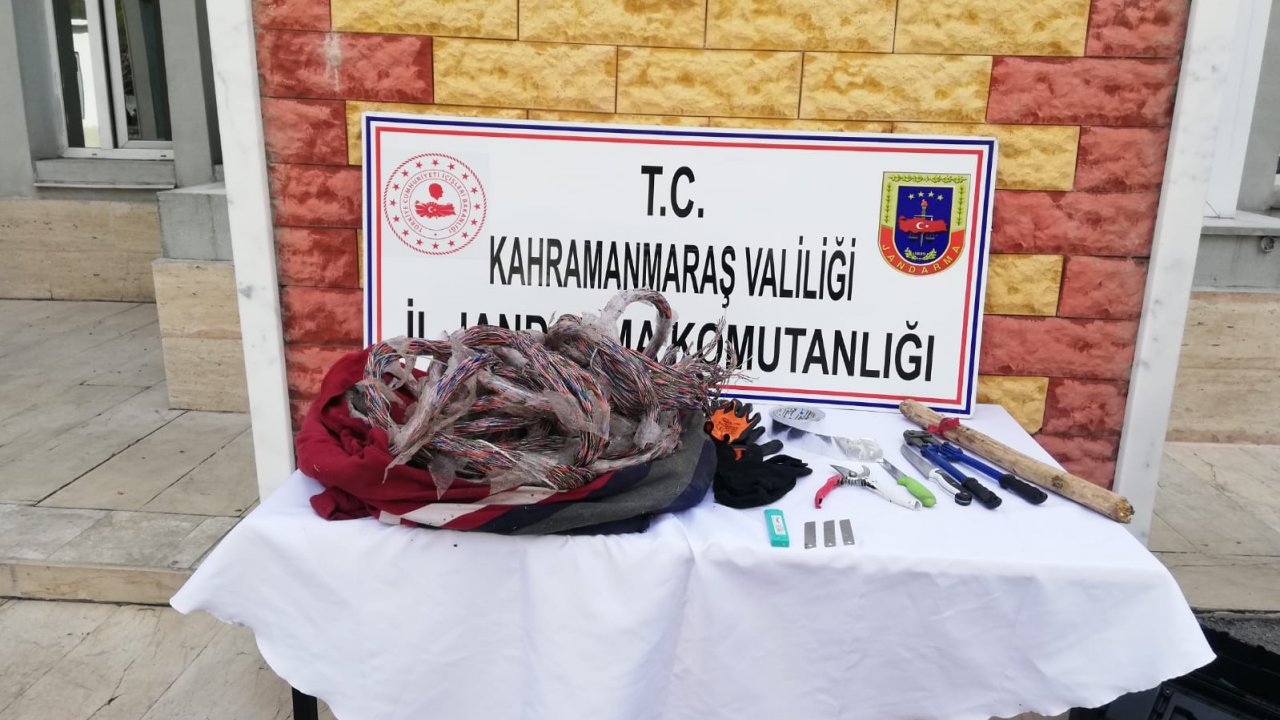  Kahramanmaraş’ta Kablo hırsızı 3 kişi yakalandı