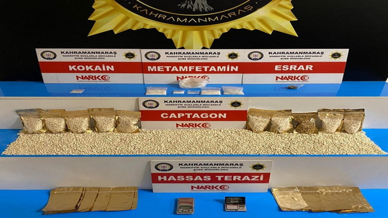 Kahramanmaraş'ta 43 bin uyuşturucu hap ele geçirildi