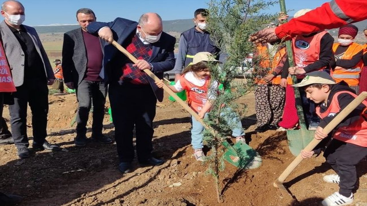 Kahramanmaraş'ta Tayvan-Türkiye Dostluk Hatıra Ormanı'na 30 bin fidan dikildi