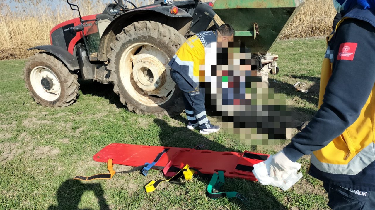 Pazarcık’ta gübre makinesine sıkışan çiftçi öldü