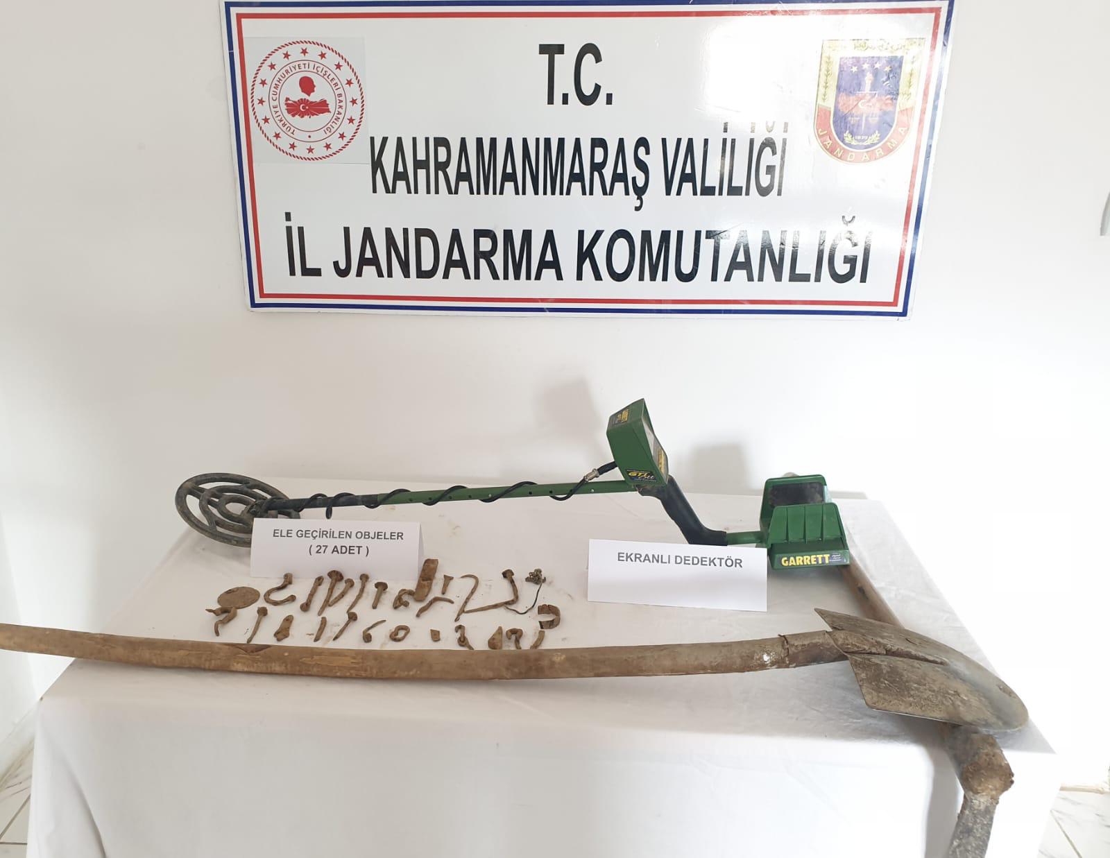 Afşin’de define avcıları suçüstü yakalandı