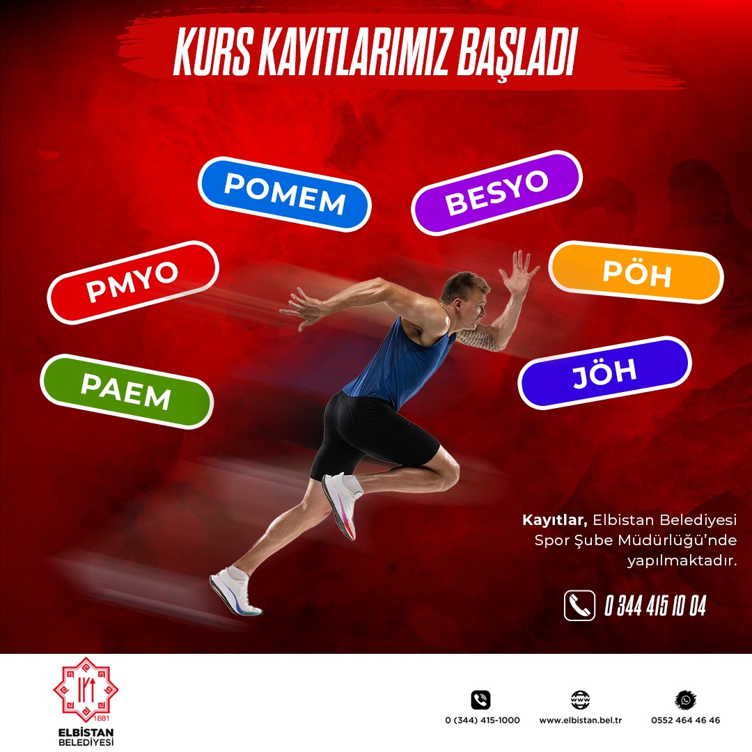 Elbistan Belediyesi ücretsiz futbol ve POMEM kursu açtı