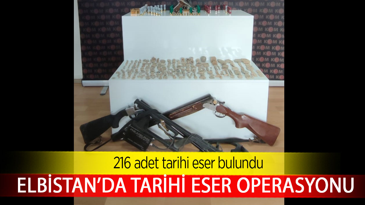 Elbistan’da tarihi eser operasyonu 