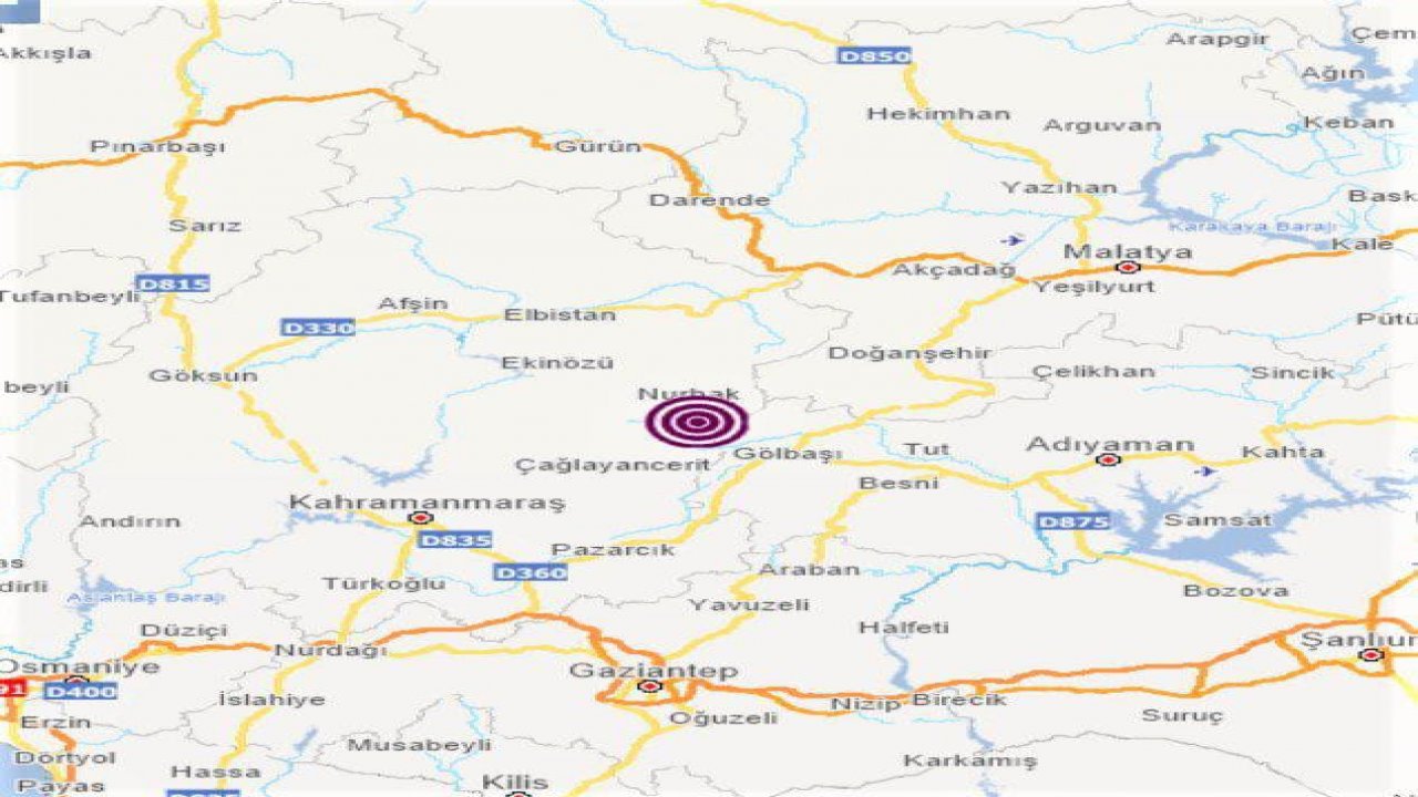 Nurhak'da 2.6 şiddetinde deprem oldu