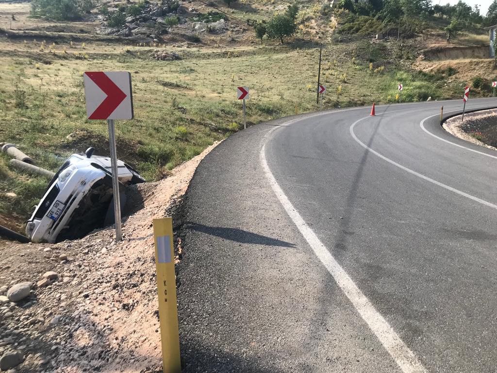 Kahramanmaraş’ta otomobil devrildi
