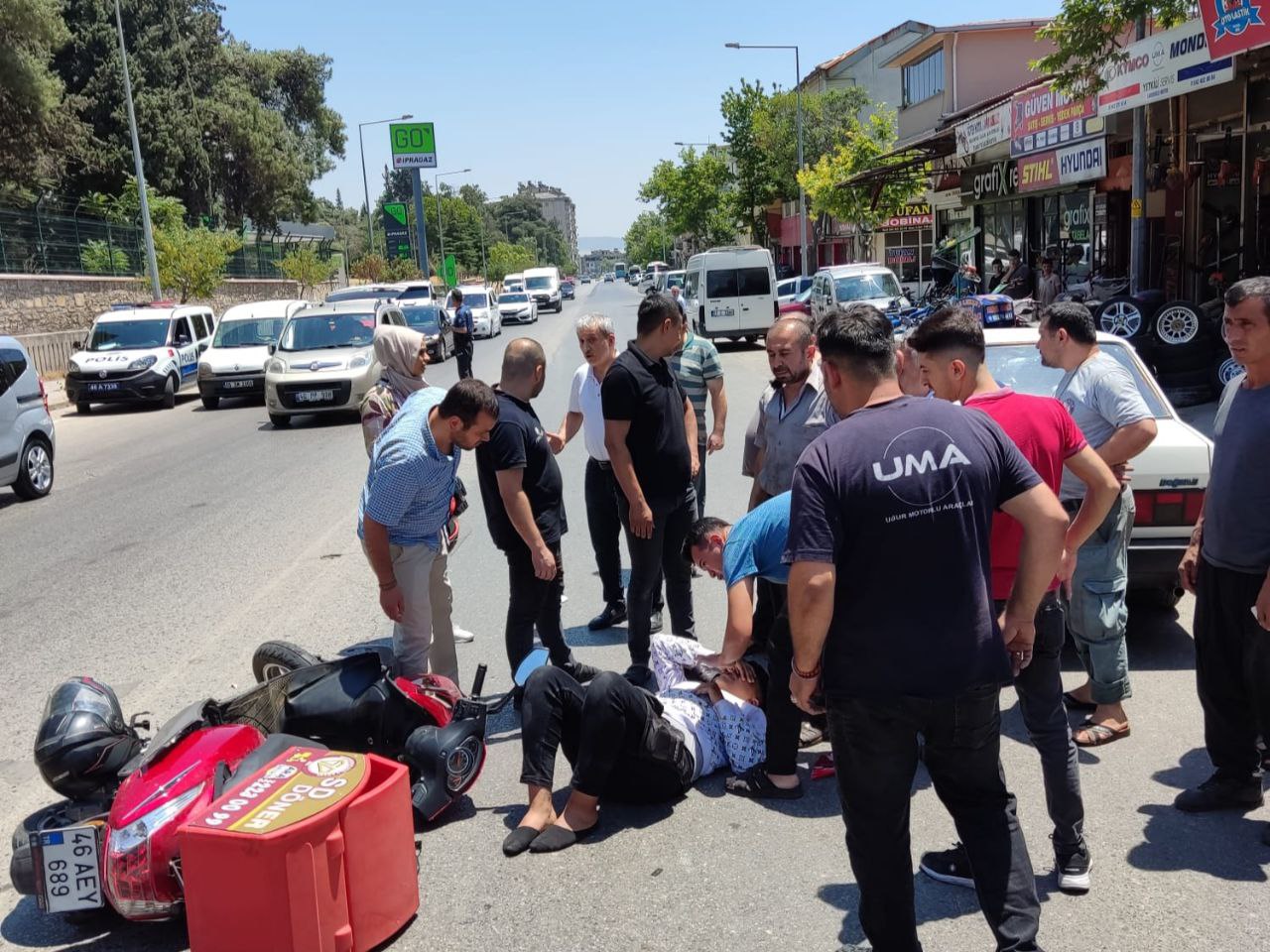 Kahramanmaraş’ta otomobil ile motosiklet çarpıştı