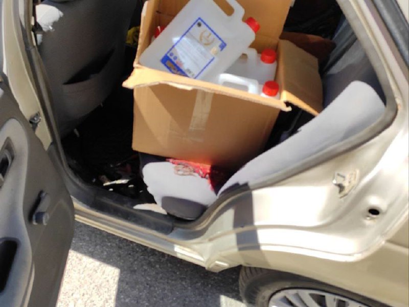 Elbistan’da otomobilde 20 Litre etil alkol ele geçirildi