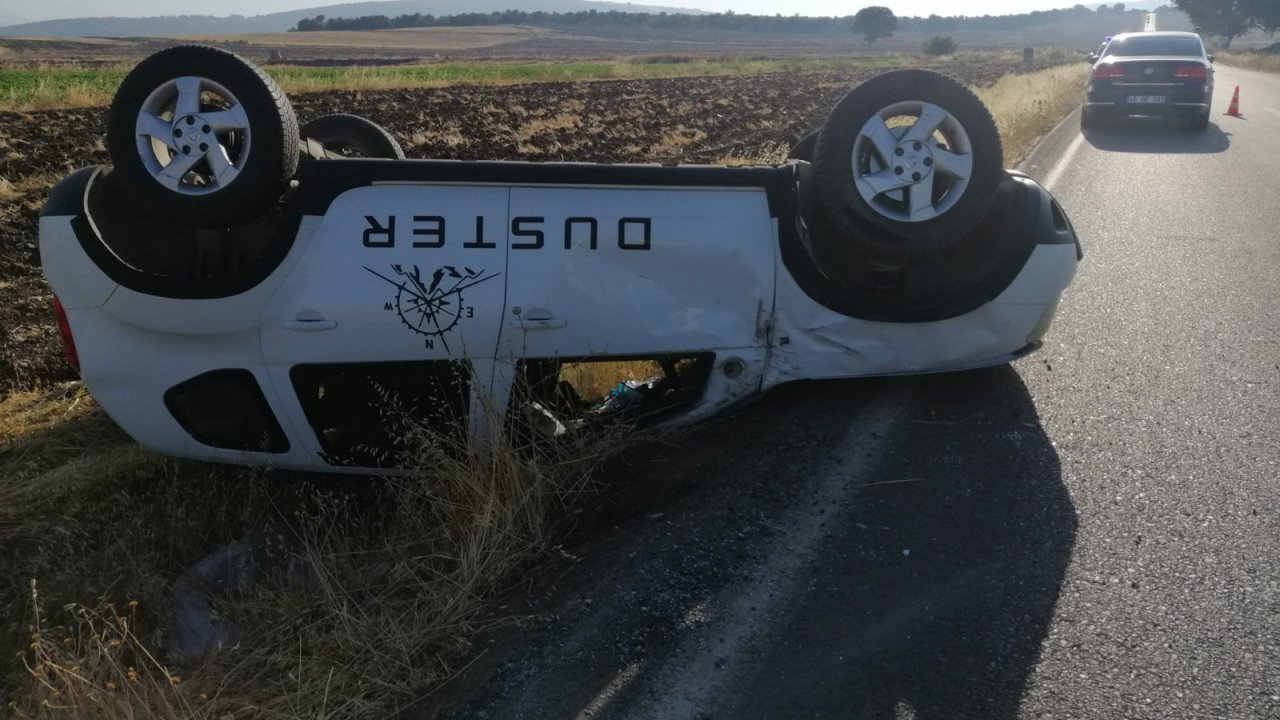 Direksiyon kontrolünü kaybetti ölümden döndü