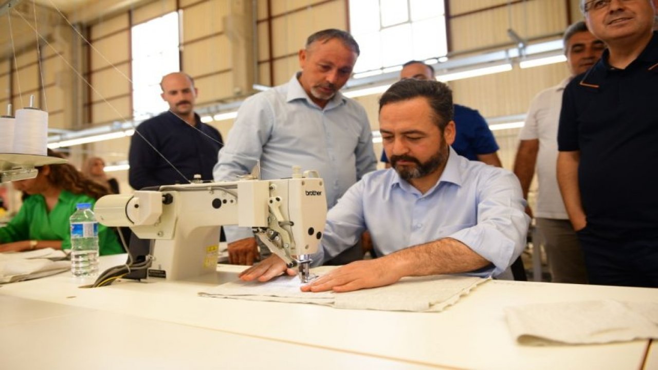 Tekstil fabrikasında üretim başladı