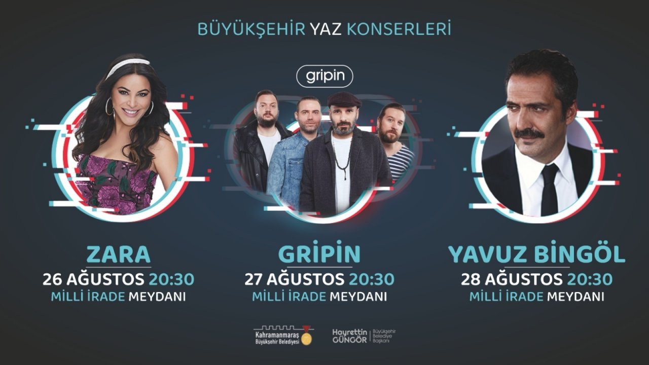 Kahramanmaraş’ta yaz konserleri başlıyor!
