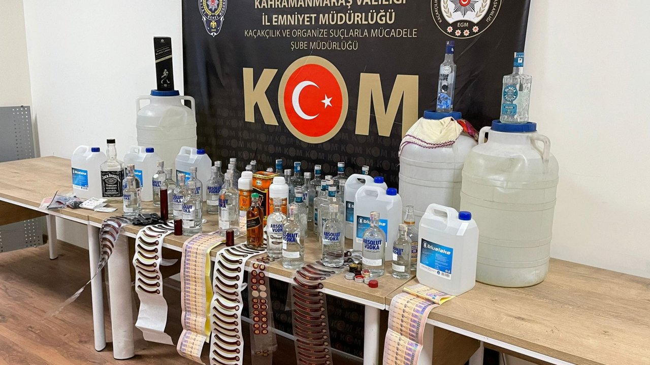 Kahramanmaraş’ta sahte içki baskını!