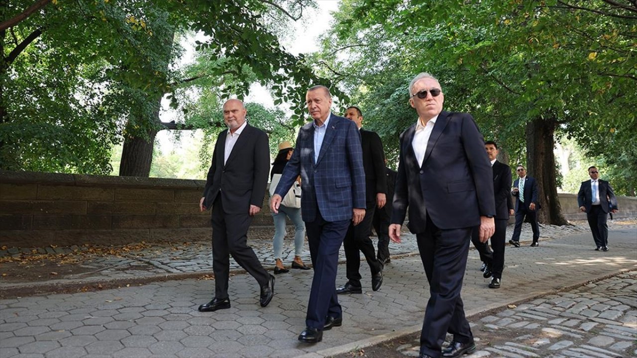 Cumhurbaşkanı Erdoğan, Central Park'ta yürüyüş yaptı!