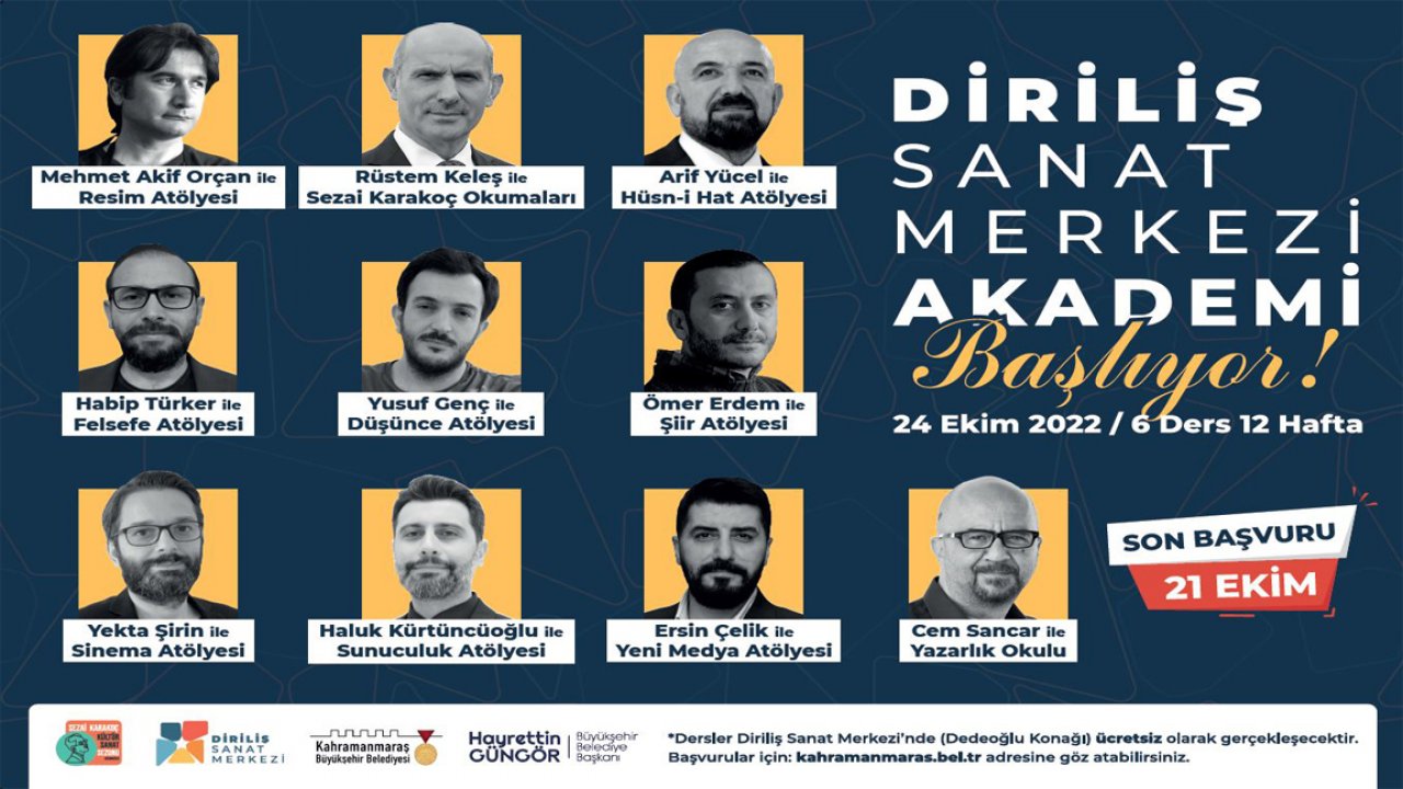 Kahramanmaraş’ta Diriliş Sanat Merkezi’nde Kayıtlar Başladı!