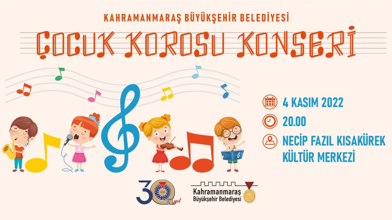 Kahramanmaraş Büyükşehir’in Çocuk Korosu İlk Kez Sahne Alacak