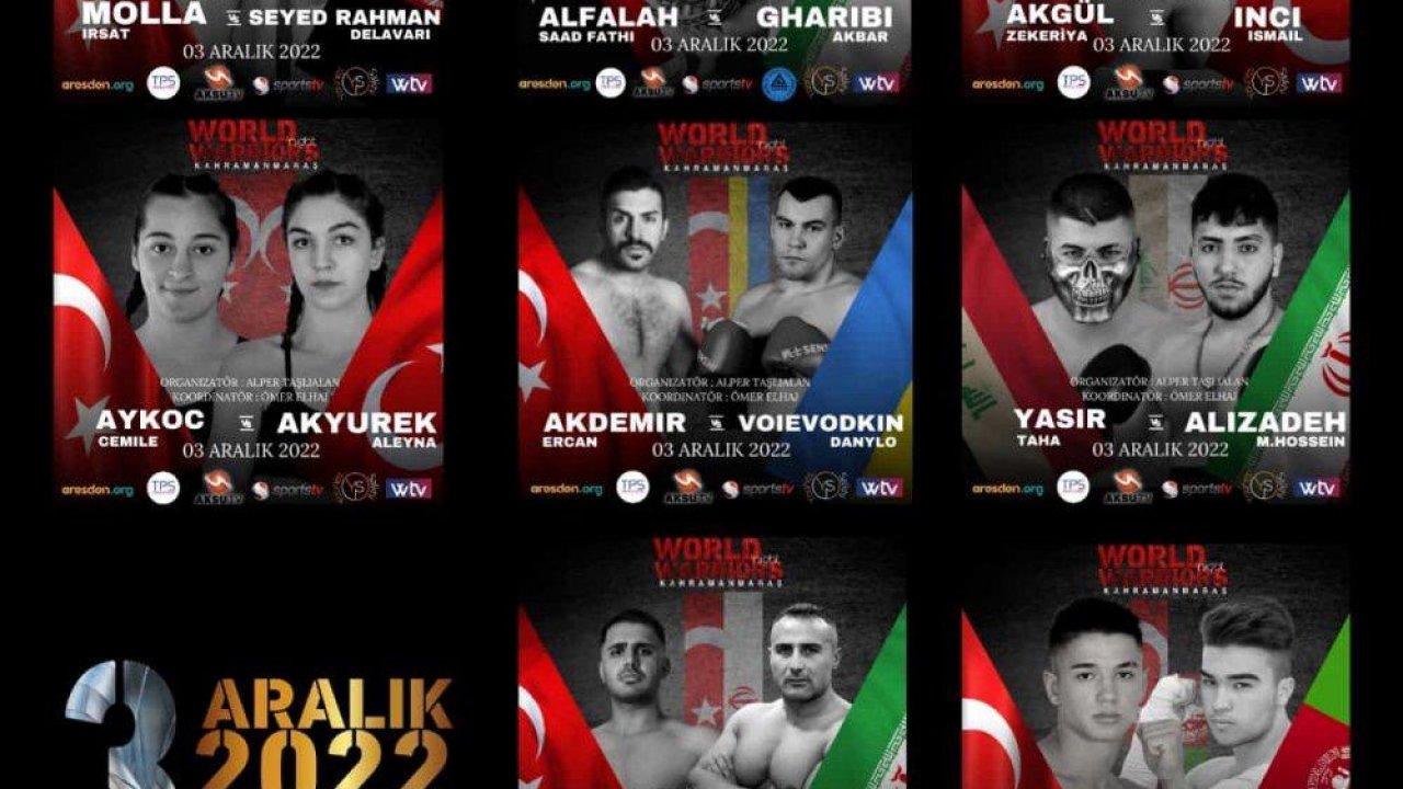 Kickboks şampiyonları Kahramanmaraş’ta ringe çıkacak