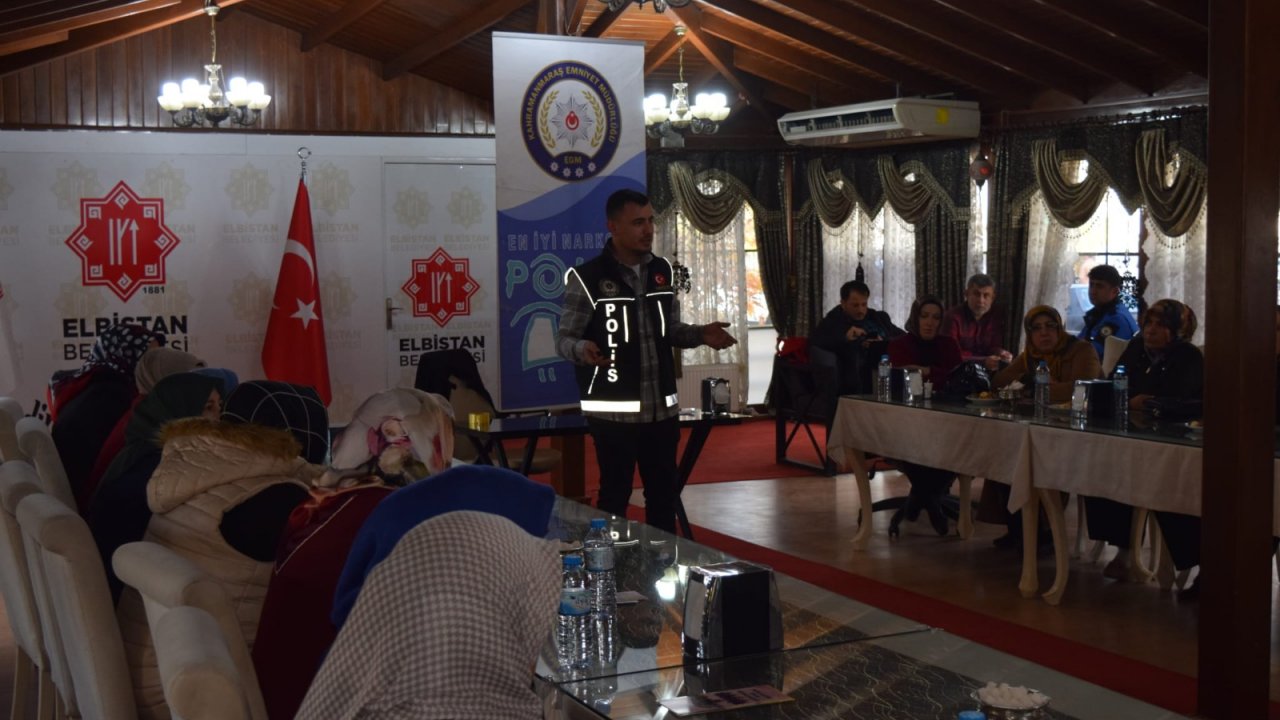 Elbistan polisi anneleri uyuşturucuya karşı bilgilendirdi!