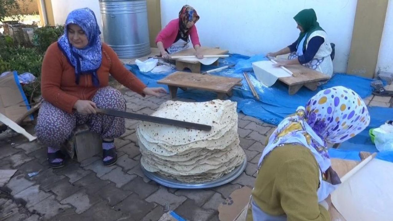 Kahramanmaraş’ta kadınları kışlık ekmek ve çörek telaşı!