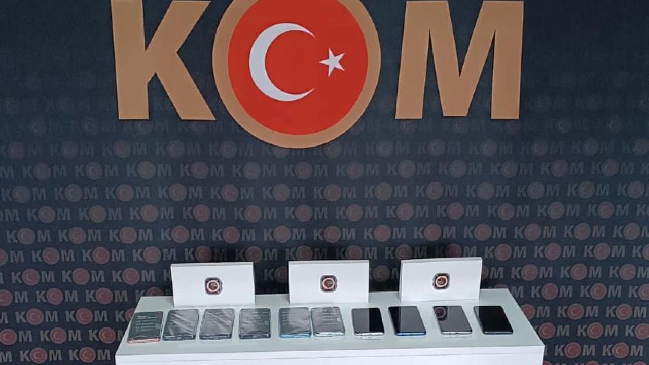 Elbistan’da kaçak telefon operasyonu